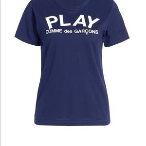 Comme des garçon PlAY logo tee shirt women size small